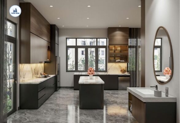 Nhà bếp thiết kế hiện đại tinh tế Nhà bếp thiết kế hiện đại tinh tế