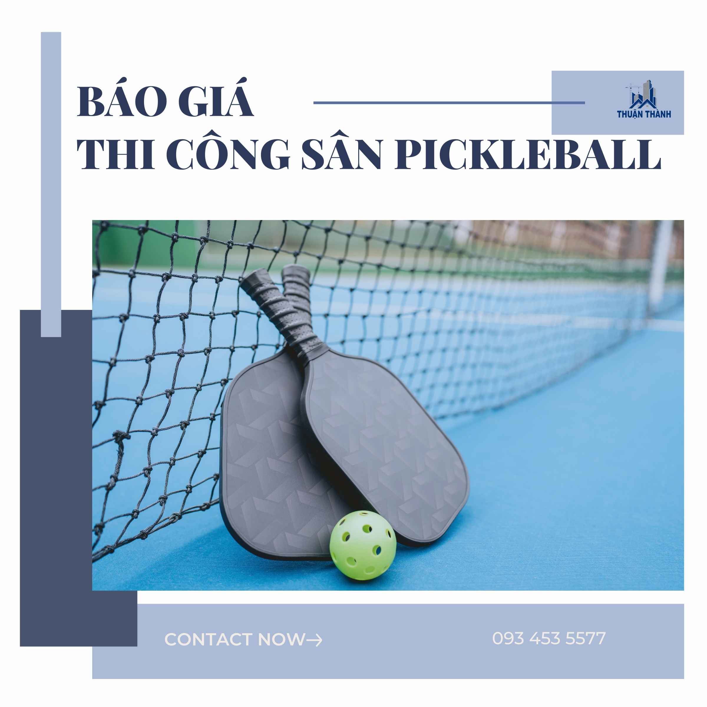 Báo giá thi công sân Pickleball