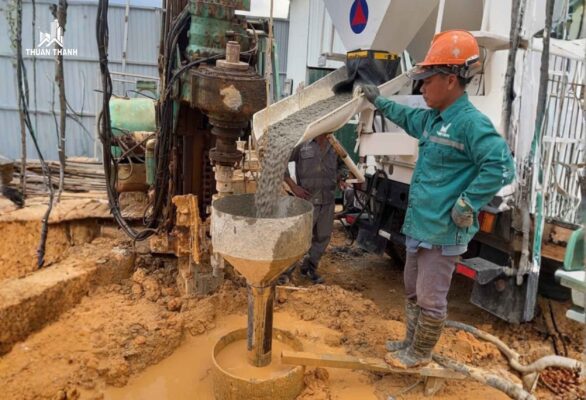 Thi công khoan cọc nhồi Thi công khoan cọc nhồi