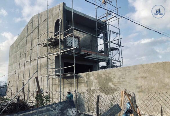 Hình ảnh thi công thực tế nhà Dì Thông