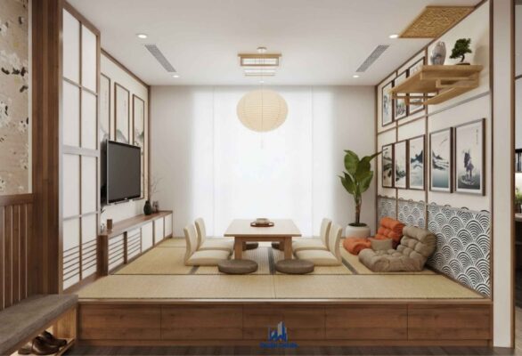 Phòng giải trí phong cách Japandi