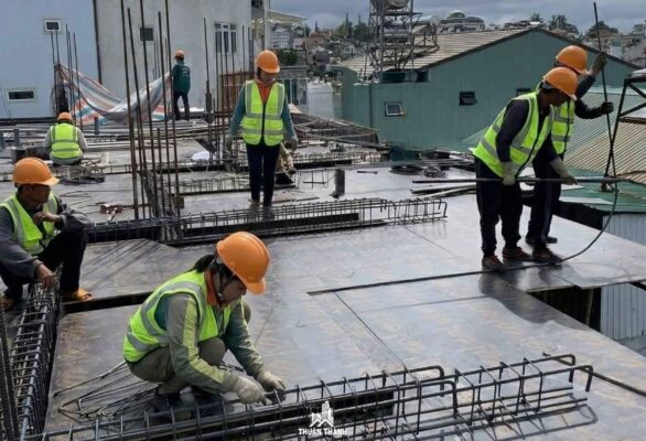 Gia công cốt thép dầm sàn lầu 2 Gia công cốt thép dầm sàn lầu 2