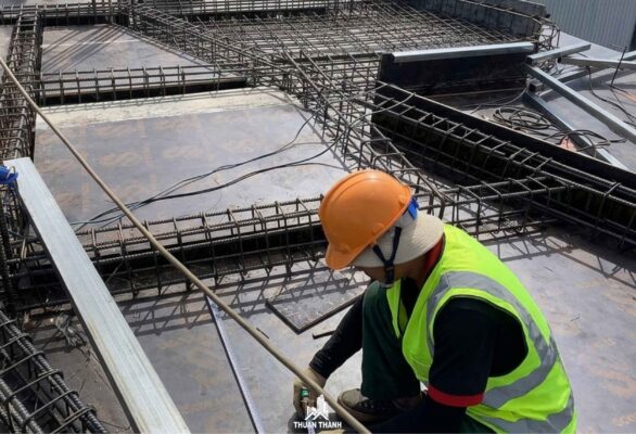 Gia công cốt thép dầm sàn lầu 2 Gia công cốt thép dầm sàn lầu 2