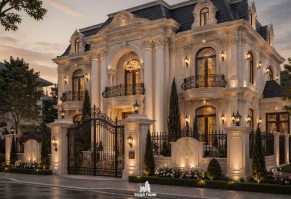 Chính diện phải vào buổi tối