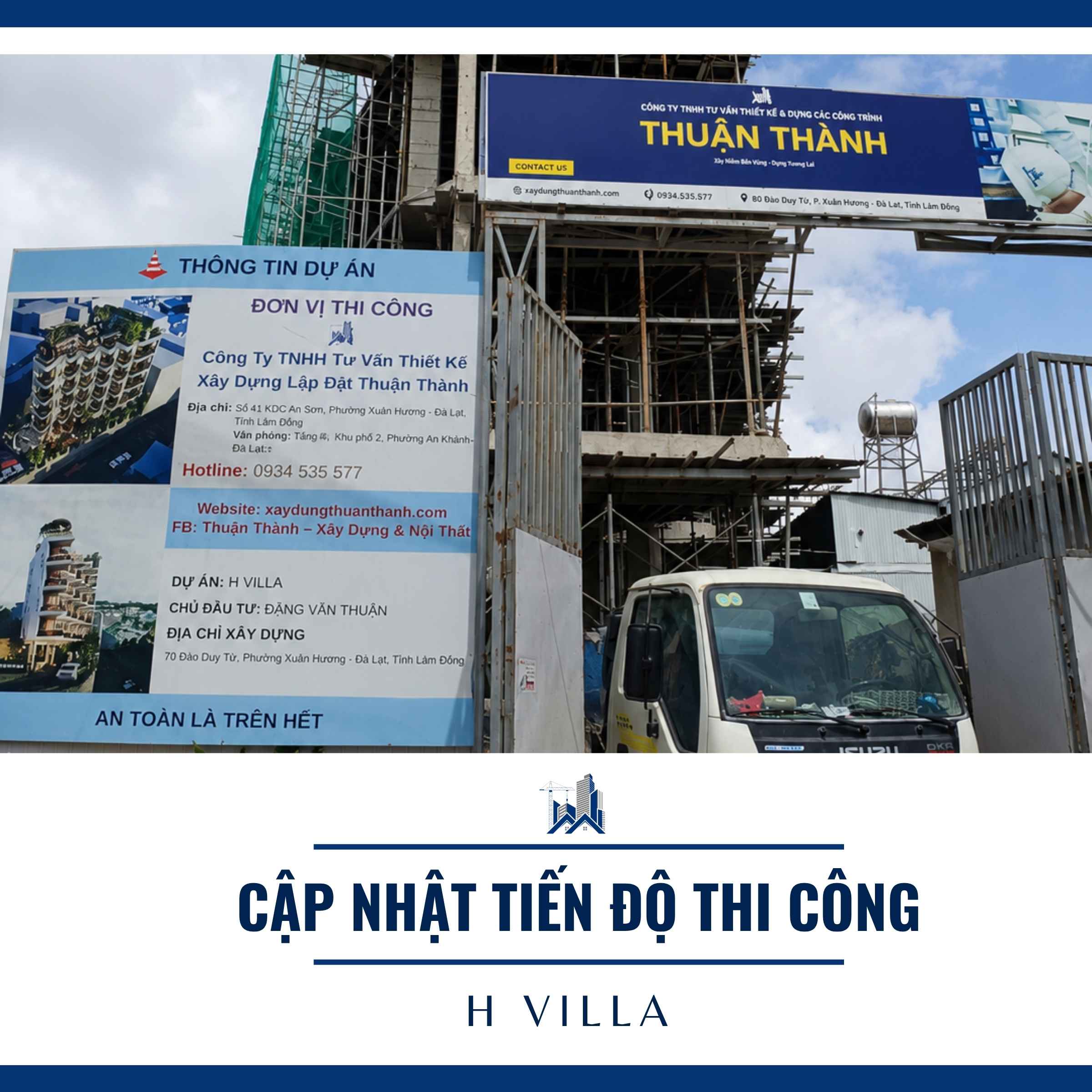 Cập nhật thi công hvilla