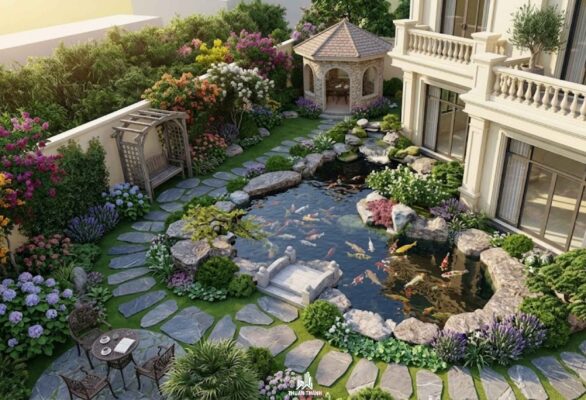 Tiểu cảnh sân vườn Tiểu cảnh sân vườn
