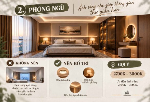 Thiết kế ánh sáng phòng ngủ Thiết kế ánh sáng phòng ngủ