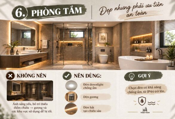 Thiết kế ánh sáng phòng tắm Thiết kế ánh sáng phòng tắm